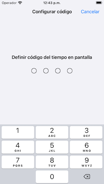 Set screen time passcode