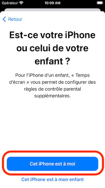 Screen Time first time access 2
