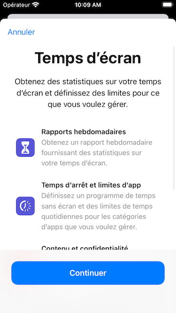Screen Time first time access 1