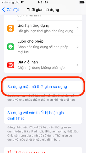 Set time of schedule